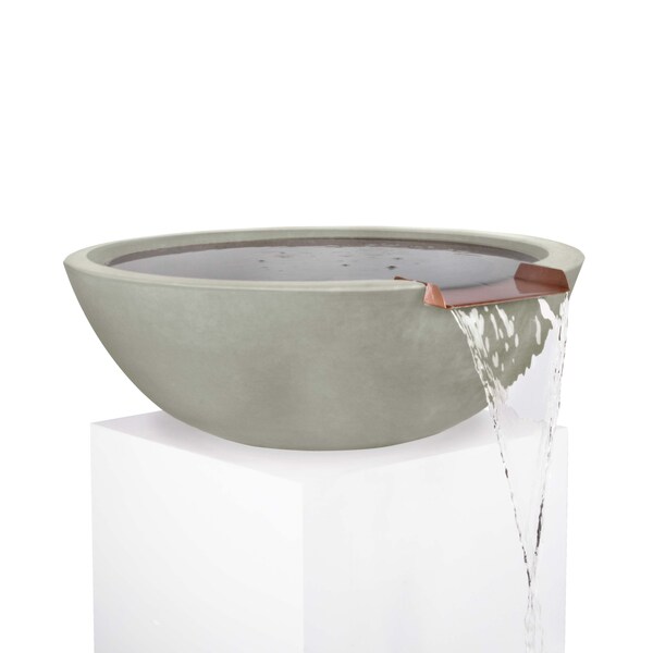The Outdoor Plus 27 Round Sedona Water Bowl - GFRC Concrete - Ash - OPT-27RWO-ASH - main